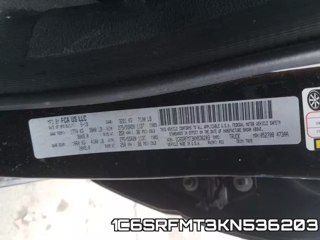 1C6SRFMT3KN536203 фото 2