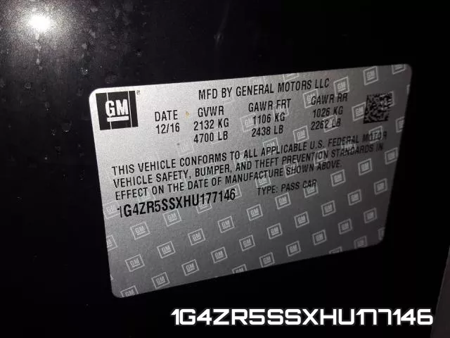 1G4ZR5SSXHU177146 фото 2