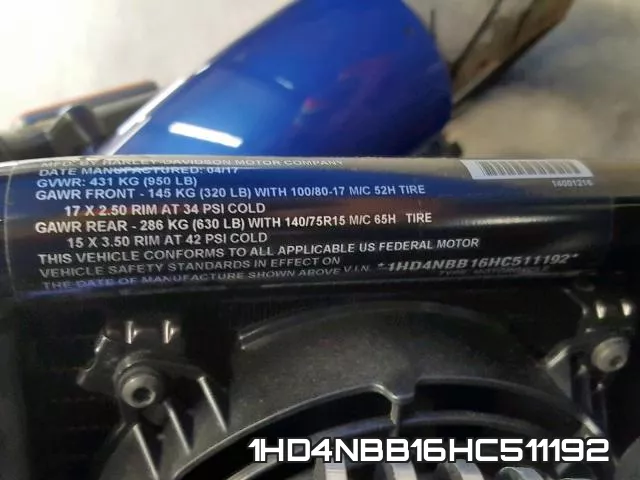 1HD4NBB16HC511192 фото 2