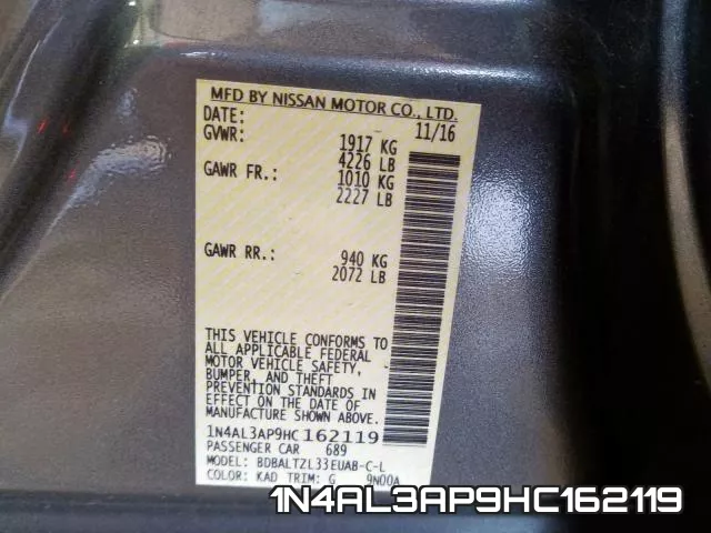 1N4AL3AP9HC162119 фото 2