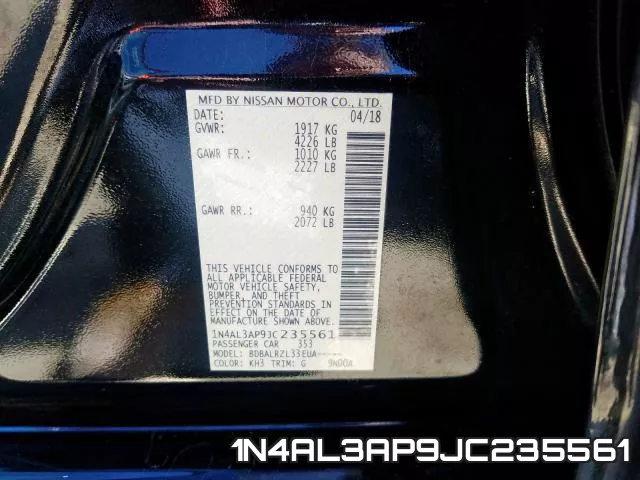 1N4AL3AP9JC235561 фото 2