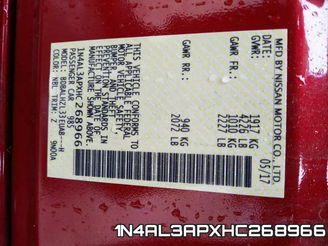 1N4AL3APXHC268966 фото 2