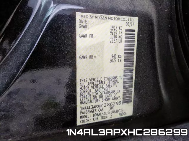 1N4AL3APXHC286299 фото 2