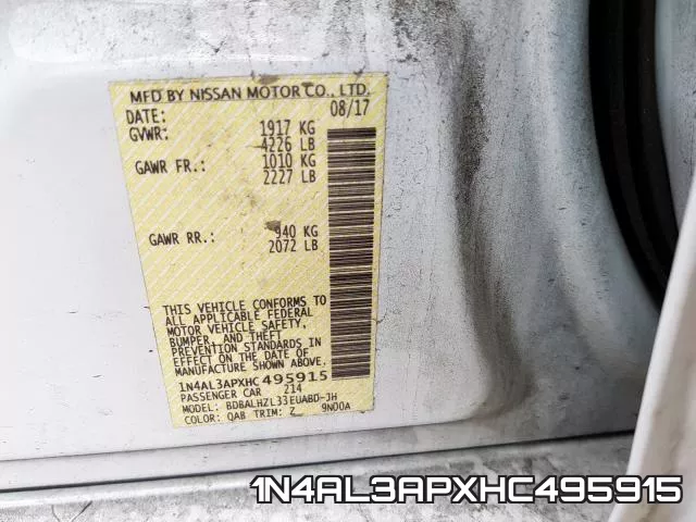 1N4AL3APXHC495915 фото 2