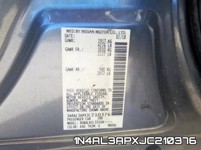 1N4AL3APXJC210376 фото 2