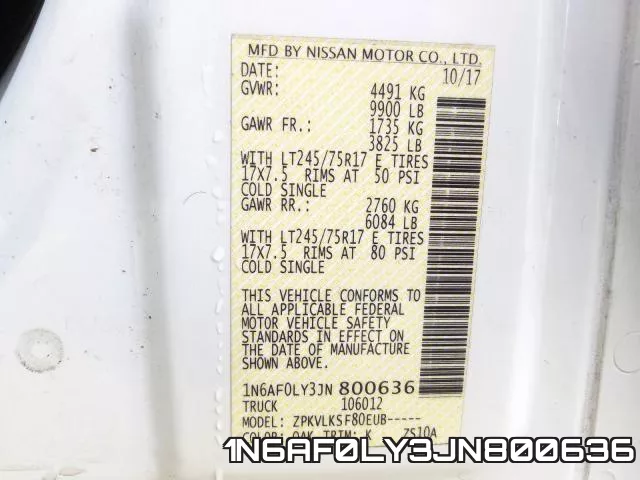 1N6AF0LY3JN800636 фото 2