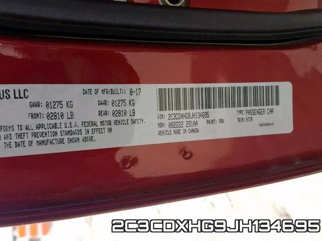 2C3CDXHG9JH134695 фото 2