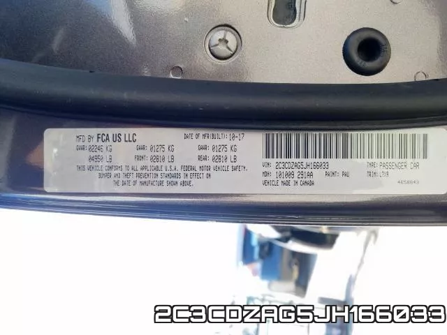 2C3CDZAG5JH166033 фото 2