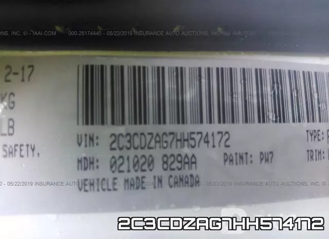 2C3CDZAG7HH574172 фото 10