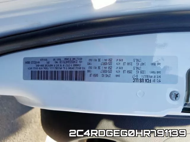 2C4RDGEG0HR791139 фото 2