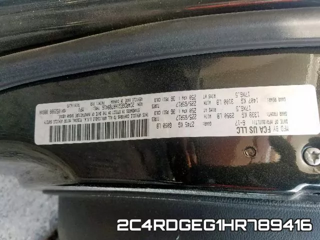 2C4RDGEG1HR789416 фото 2