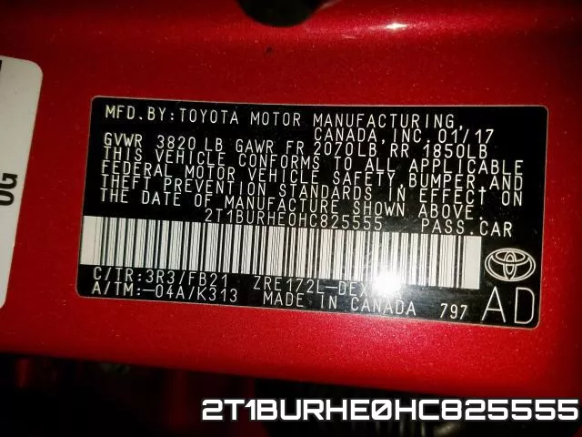 2T1BURHE0HC825555 фото 2