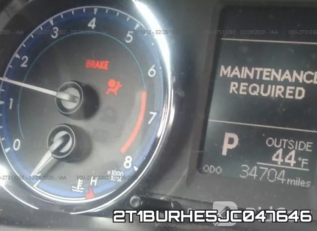 2T1BURHE5JC047646 фото 8