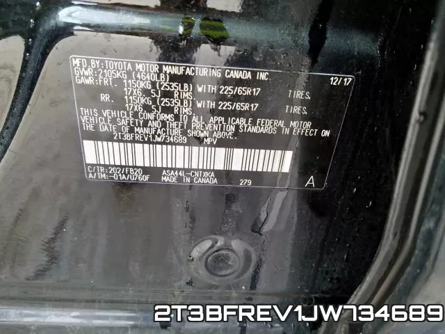 2T3BFREV1JW734689 фото 2