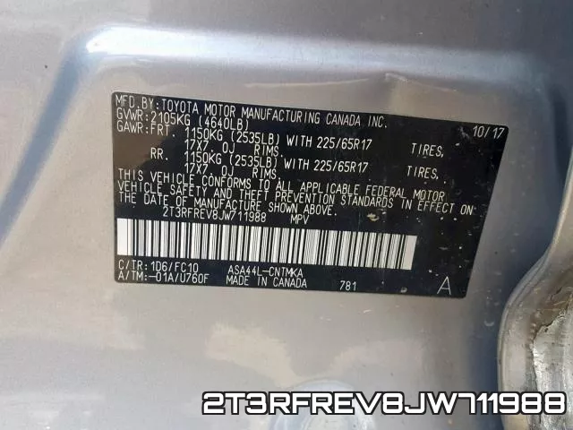 2T3RFREV8JW711988 фото 2