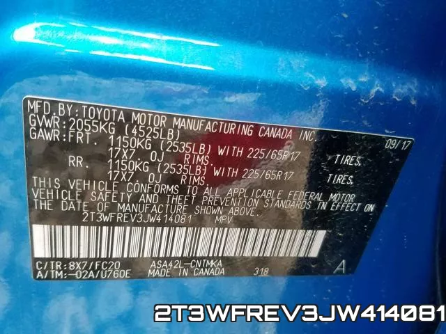 2T3WFREV3JW414081 фото 2