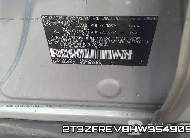 2T3ZFREV8HW354905 фото 10
