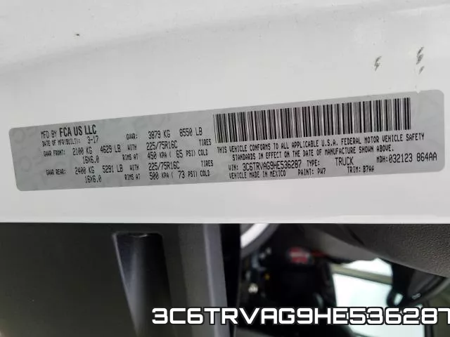 3C6TRVAG9HE536287 фото 2