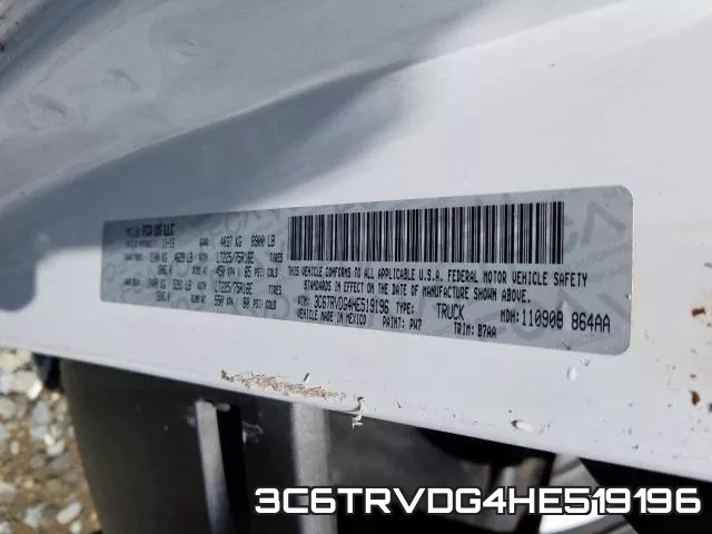 3C6TRVDG4HE519196 фото 2