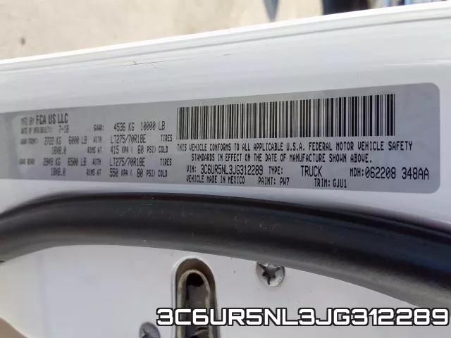 3C6UR5NL3JG312289 фото 2