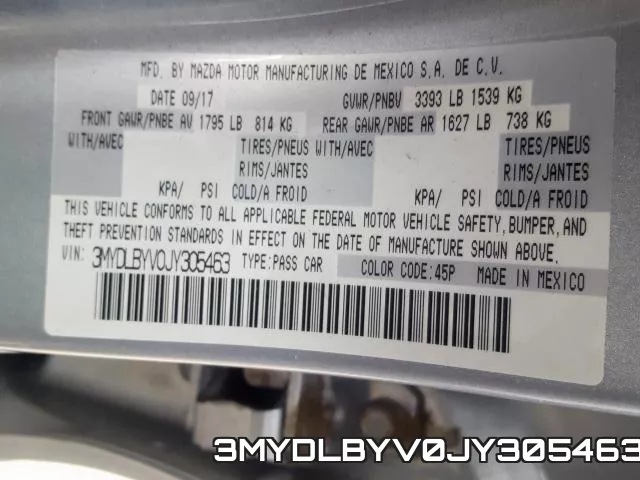 3MYDLBYV0JY305463 фото 2