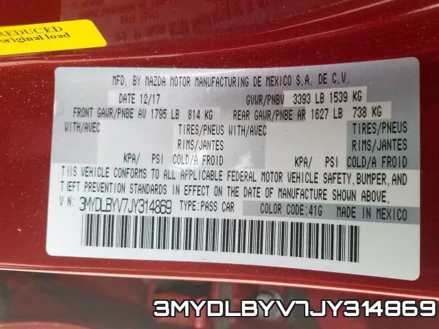 3MYDLBYV7JY314869 фото 2