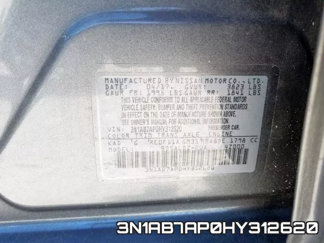 3N1AB7AP0HY312620 фото 2