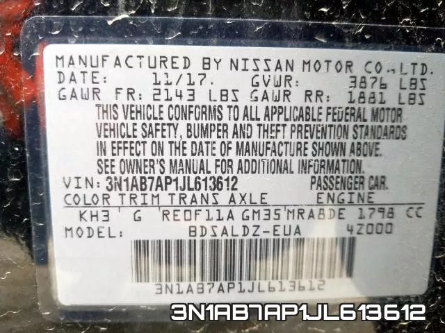 3N1AB7AP1JL613612 фото 2