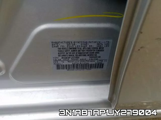 3N1AB7AP1JY279004 фото 2