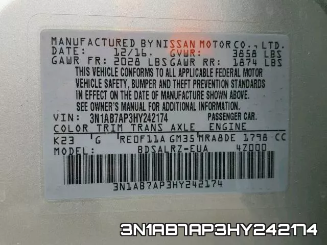 3N1AB7AP3HY242174 фото 2