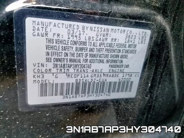 3N1AB7AP3HY304740 фото 2