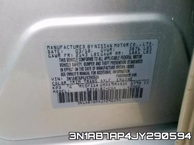 3N1AB7AP4JY290594 фото 2