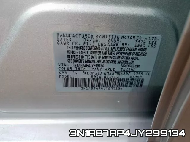 3N1AB7AP4JY299134 фото 2