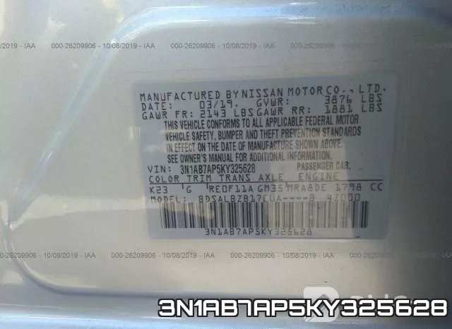 3N1AB7AP5KY325628 фото 10