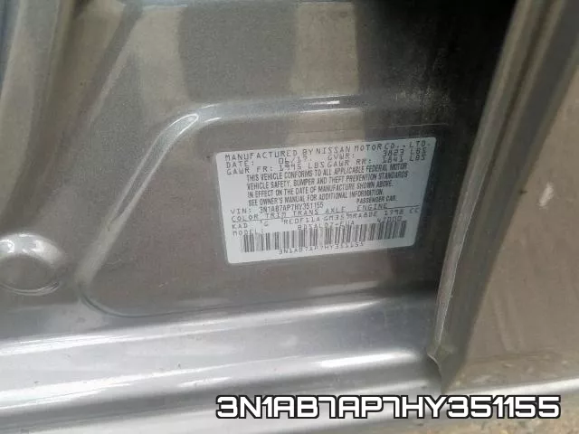 3N1AB7AP7HY351155 фото 2