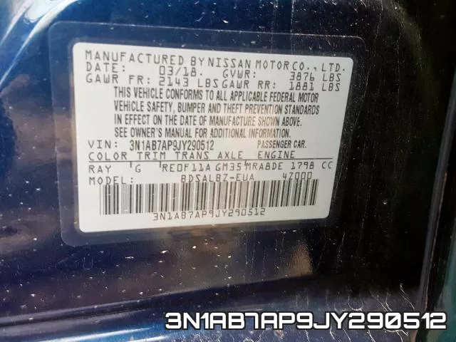 3N1AB7AP9JY290512 фото 2