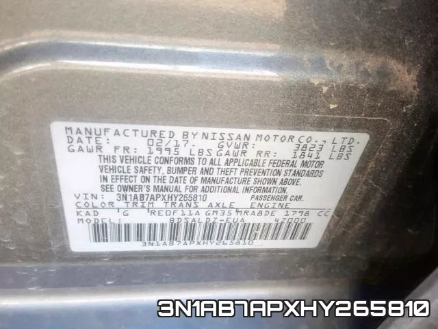 3N1AB7APXHY265810 фото 2