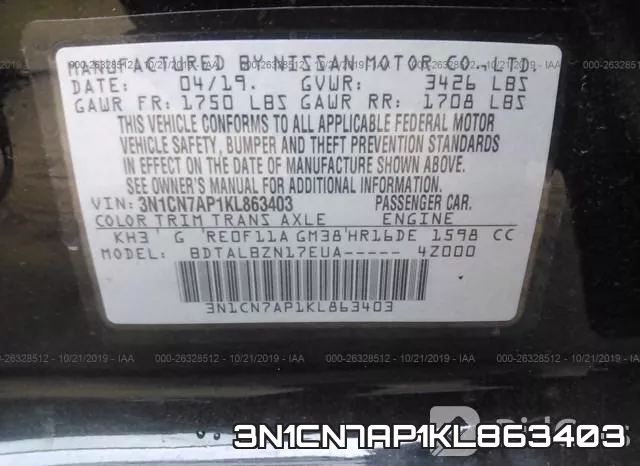 3N1CN7AP1KL863403 фото 10