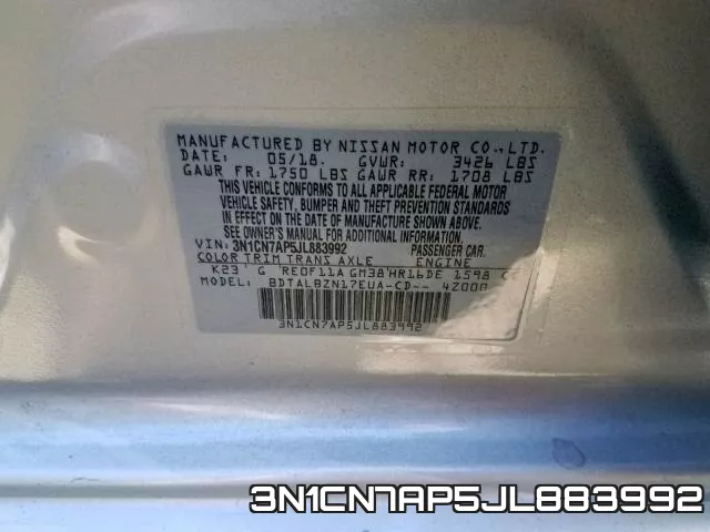 3N1CN7AP5JL883992 фото 2