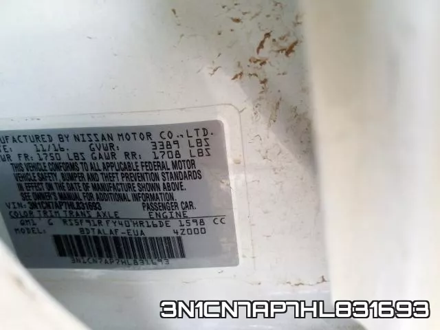 3N1CN7AP7HL831693 фото 2