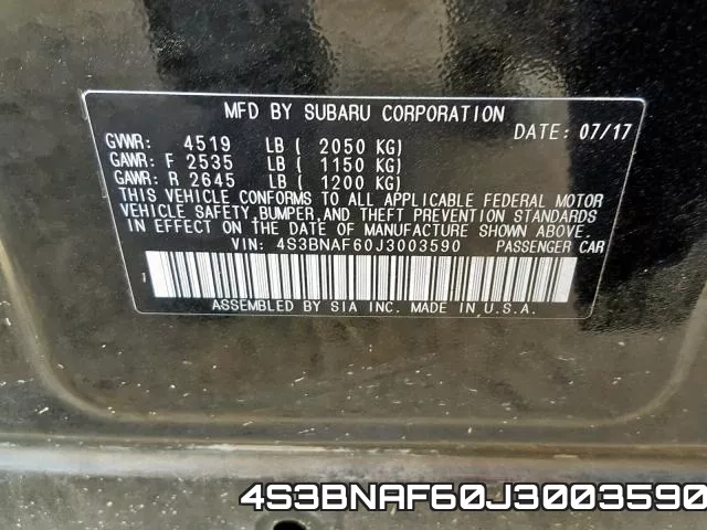 4S3BNAF60J3003590 фото 2