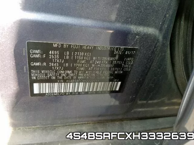 4S4BSAFCXH3332639 фото 2
