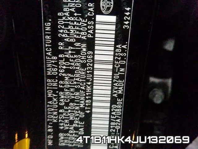 4T1B11HK4JU132069 фото 2