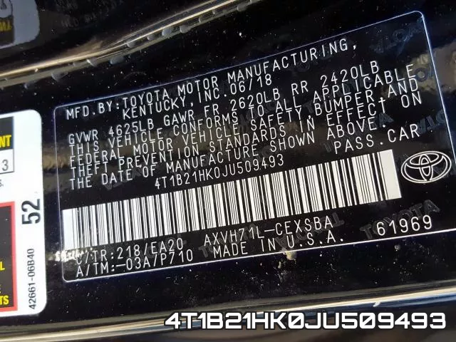 4T1B21HK0JU509493 фото 2