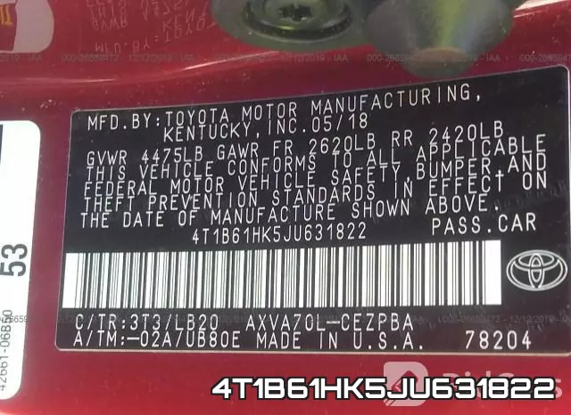 4T1B61HK5JU631822 фото 10