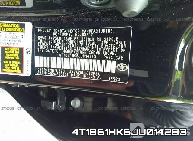 4T1B61HK6JU014283 фото 10