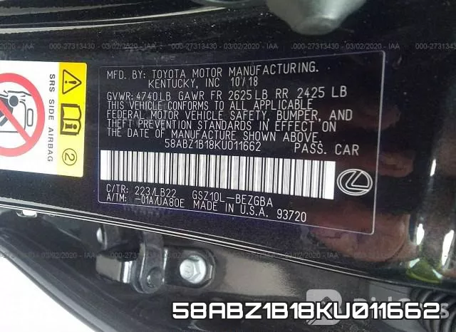 58ABZ1B18KU011662 фото 10