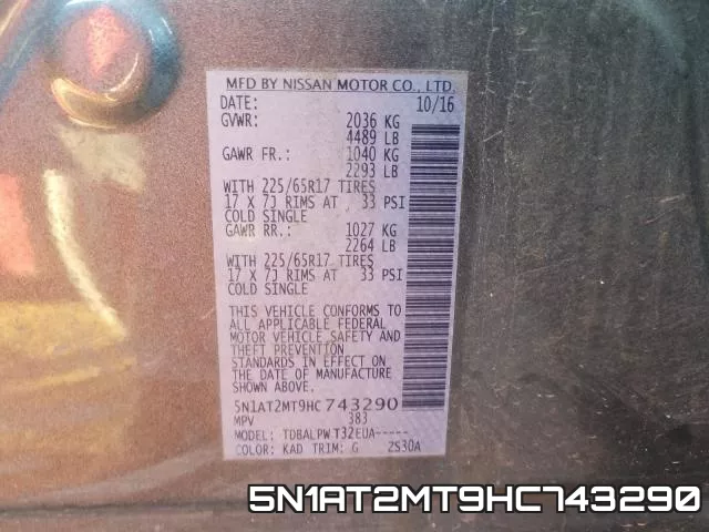 5N1AT2MT9HC743290 фото 2