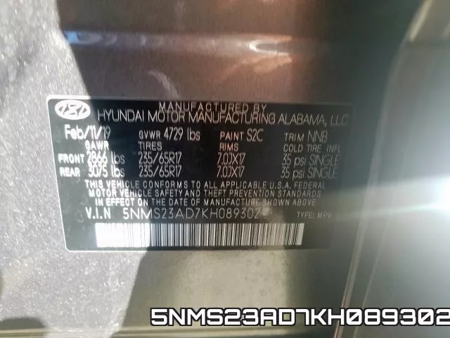 5NMS23AD7KH089302 фото 2