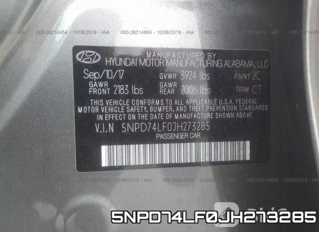 5NPD74LF0JH273285 фото 10